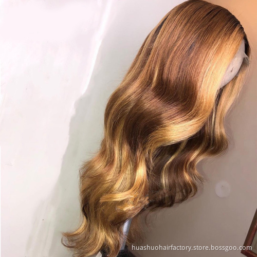 Factory Price Human Lace Wig High Quality Piano Color Wholesale Lace Frontal Wig